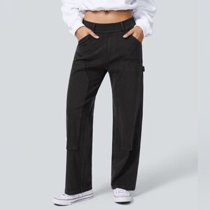 Halara Flex™ Mid Rise Utility Pockets Straight Leg Jeans